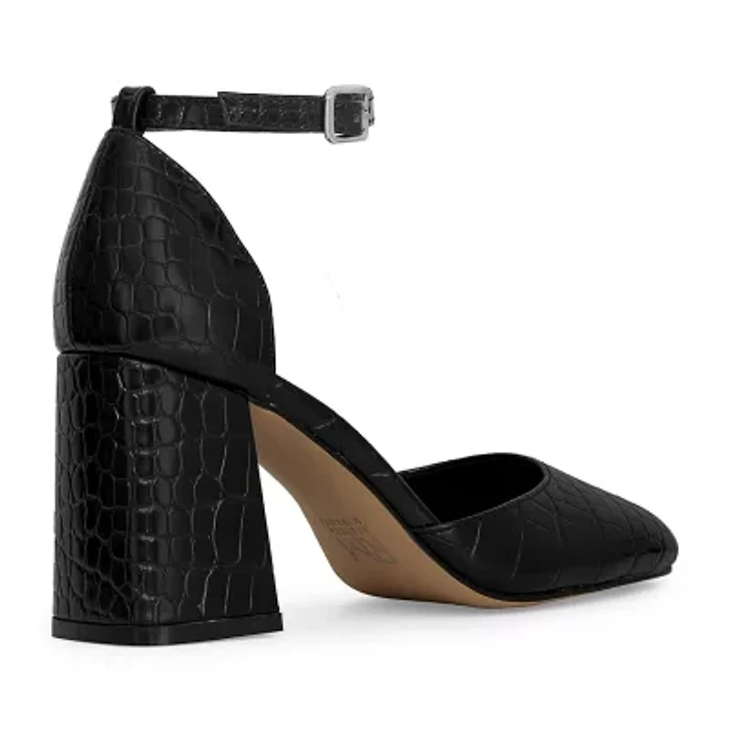 RM Rebecca Minkoff Katerin Womens Square Closed Toe Block Heel Pumps