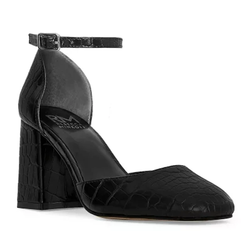 RM Rebecca Minkoff Katerin Womens Square Closed Toe Block Heel Pumps