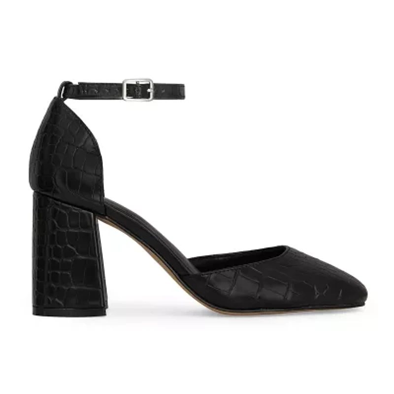 RM Rebecca Minkoff Katerin Womens Square Closed Toe Block Heel Pumps