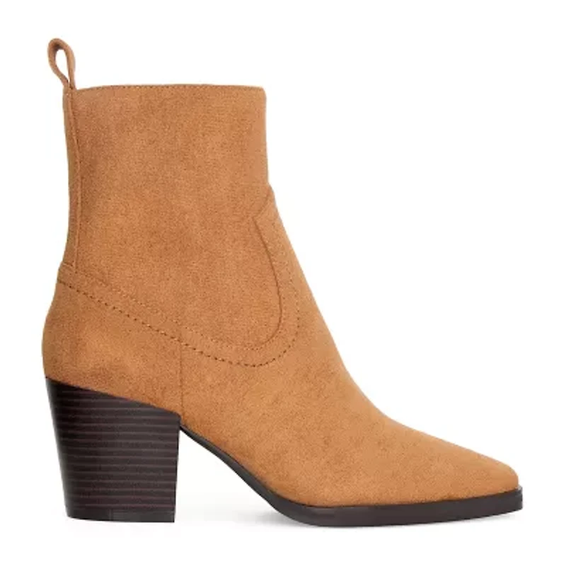RM Rebecca Minkoff Womens Anne Stacked Heel Booties