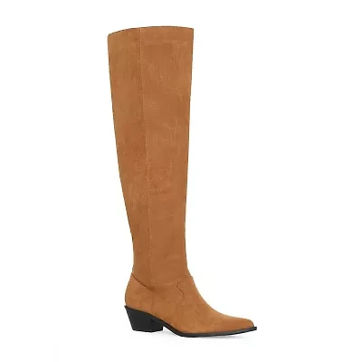 RM Rebecca Minkoff Womens Jenni Block Heel Over the Knee Boots