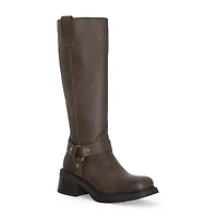 RM Rebecca Minkoff Womens Sona Stacked Heel Motorcycle Boots