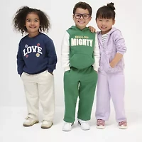 Okie Dokie Toddler & Little Girls Wide Leg Regular Fit Fleece Pull-On Pant