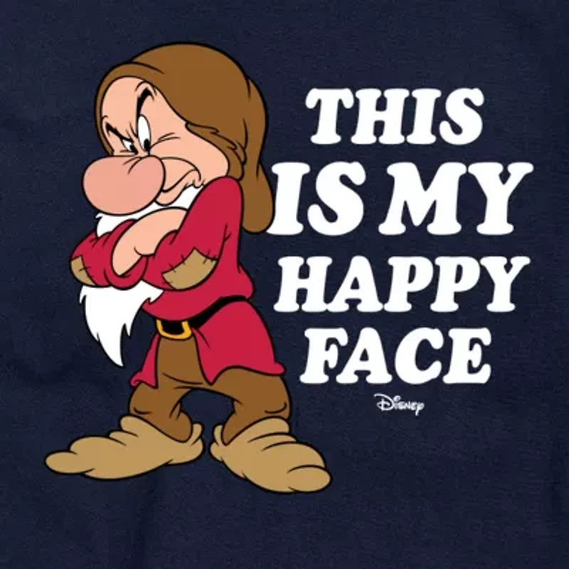 Mens Short Sleeve Snow White Grumpy Graphic T-Shirt