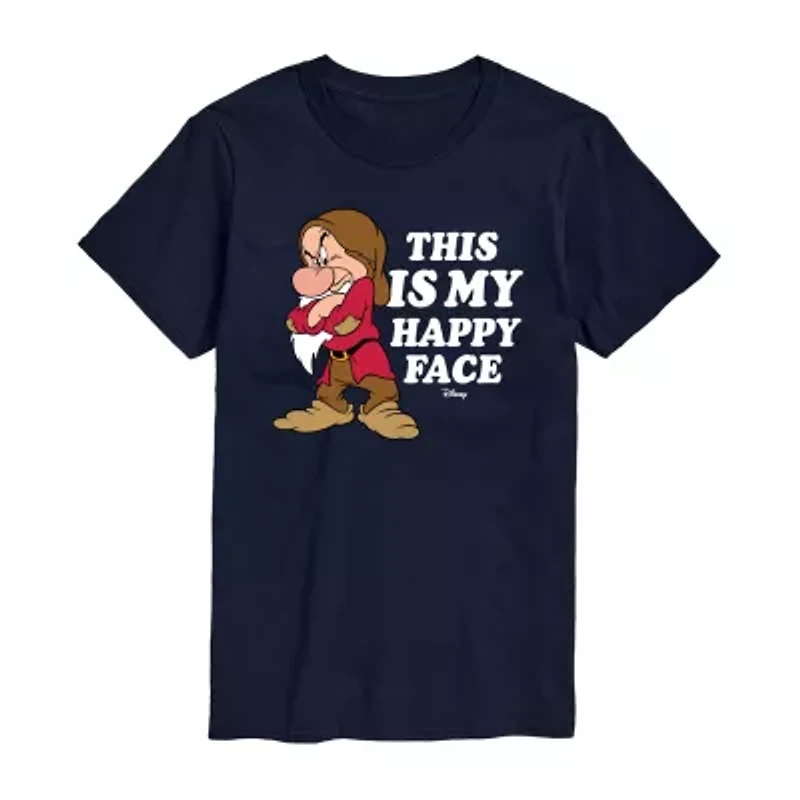 Mens Short Sleeve Snow White Grumpy Graphic T-Shirt