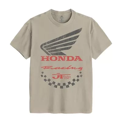 New World Mens Crew Neck Short Sleeve Graphic T-Shirt