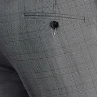 Haggar J.M. Tailored Fit Mens Plaid Stretch Fabric Flat Front Suit Pant