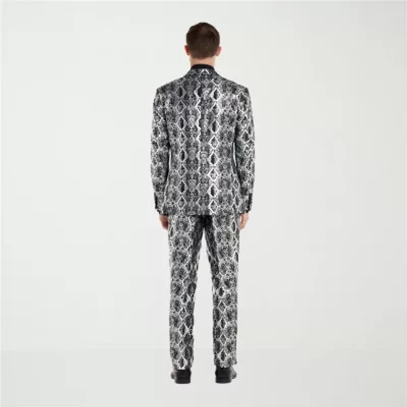 Opposuits Mens Silver Snake Suit Set