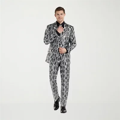 Opposuits Mens Silver Snake Suit Set