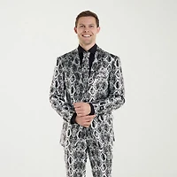 Opposuits Mens Silver Snake Suit Set