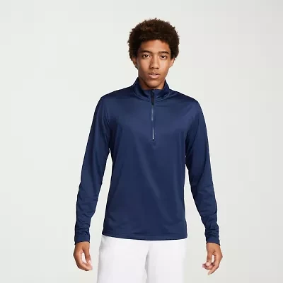 Nike Mens Mock Neck Long Sleeve Active Quarter-Zip Pullover