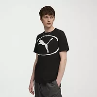 PUMA Mens Crew Neck Short Sleeve Regular Fit Graphic T-Shirt