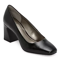 Worthington Maurice Womens Square Closed Toe Block Heel Pumps