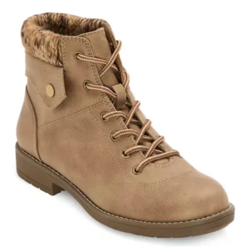 St. John's Bay Womens Shawn Block Heel Hiking Boots