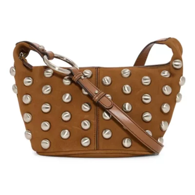a.n.a Susan Genuine Suede Studded Crossbody Bag