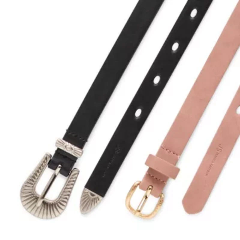 JS Jessica Simpson 75 2 Pack Womens Belt