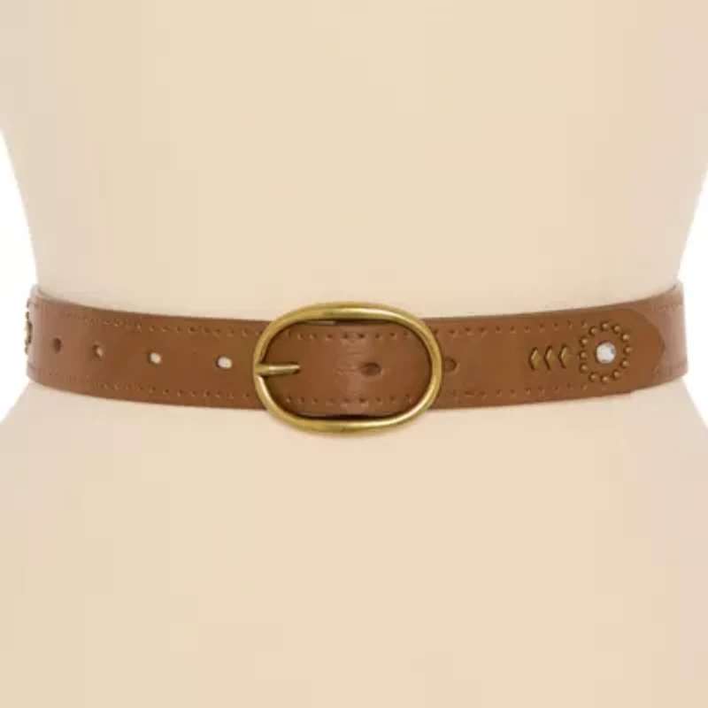 JS Jessica Simpson 1" Jewled Centerbar Womens Belt