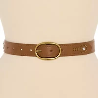 JS Jessica Simpson 1" Jewled Centerbar Womens Belt