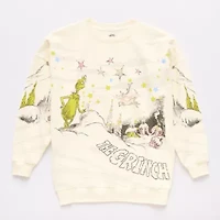 The Grinch Whoville Crew Sweatshirt Womens Neck Long Sleeve Juniors