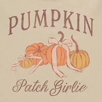 Pumpkin Patch Girlie Off The Shoulder Tee Womens Round Neck Short Sleeve Fitted Juniors Graphic T-Shirt