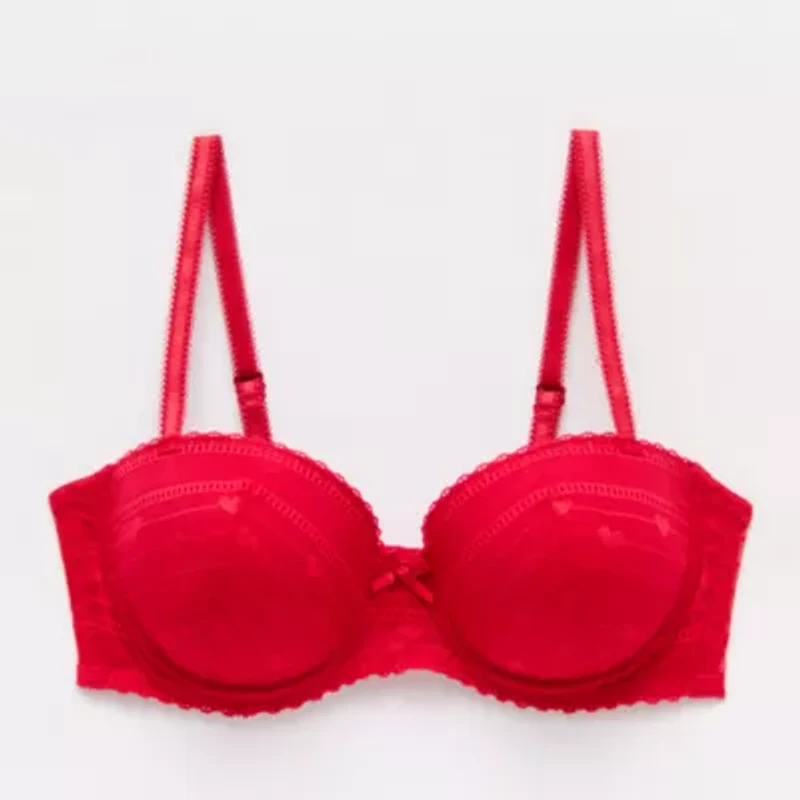 Arizona Body Holiday Heart Lace Balconette Bra