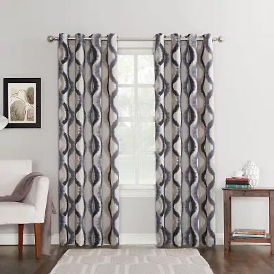 Sun Zero Andrus Grommet Top Energy Saving Light-Filtering Single Curtain Panel