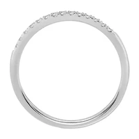 Womens 1/10 CT. T.W. Natural White Diamond 10K Gold Wedding Band