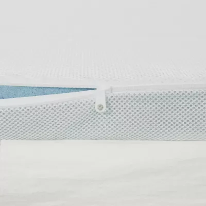 Sleep Philosophy 2" Gel Memory Foam All Season Reversible Hypoallergenic Cooling Mattress Topper