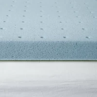 Sleep Philosophy 2" Gel Memory Foam All Season Reversible Hypoallergenic Cooling Mattress Topper