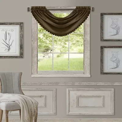 Elrene Home Fashions All Seasons Rod Pocket Arch Valance