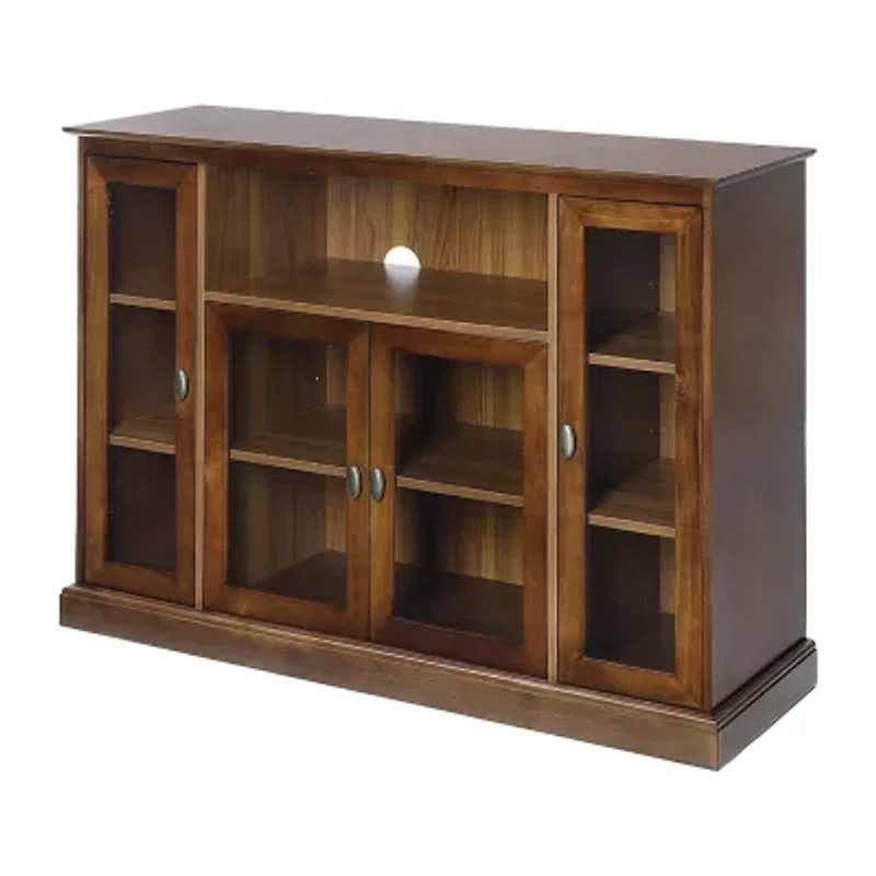 Summit Highboy TV Stand with Storage Cabinets and Shelves