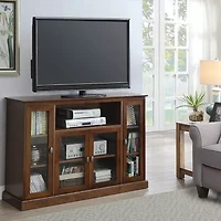 Summit Highboy TV Stand with Storage Cabinets and Shelves
