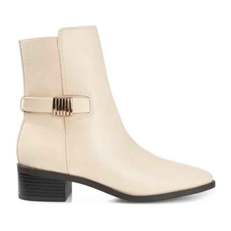 Journee Collection Womens Aubrie Stacked Heel Booties