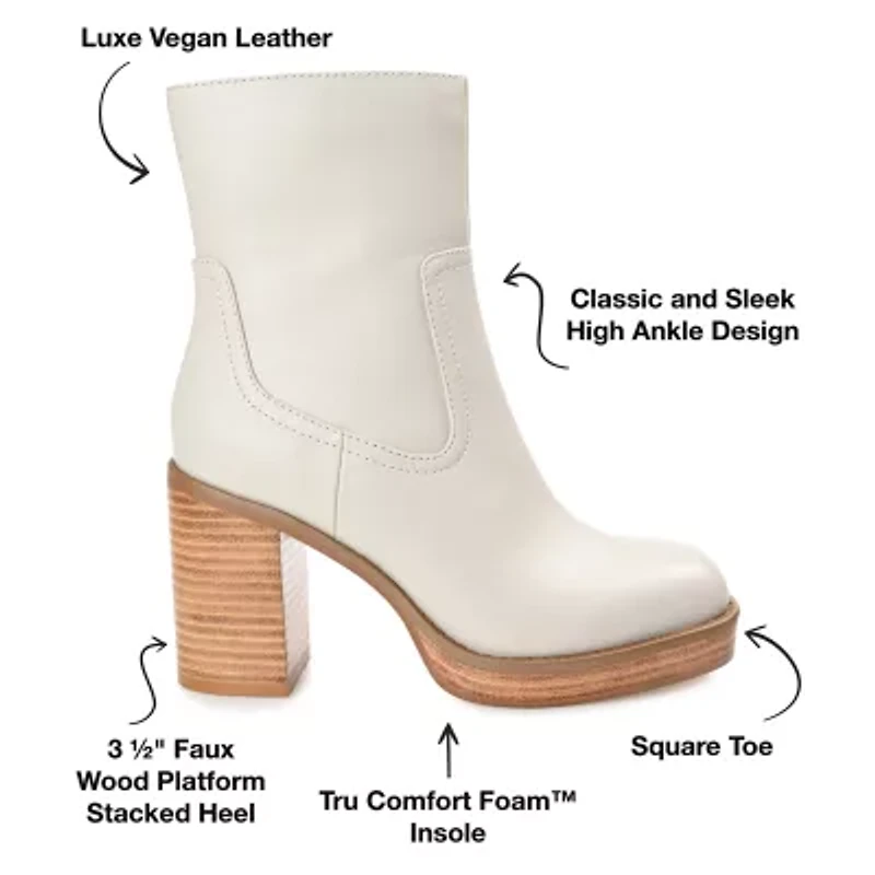 Journee Collection Womens Brittany Block Heel Booties