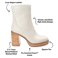 Journee Collection Womens Brittany Block Heel Booties