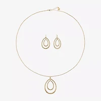 Liz Claiborne Pendant Necklace And Drop Earring Womens 2-pc. Jewelry Set