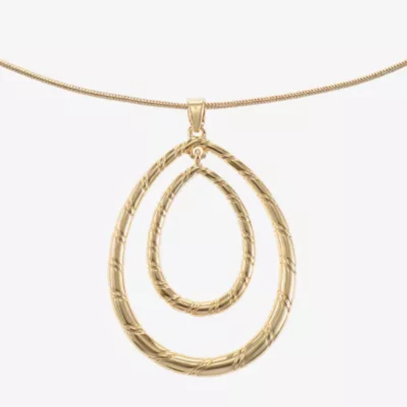 Liz Claiborne Pendant Necklace And Drop Earring Womens 2-pc. Jewelry Set