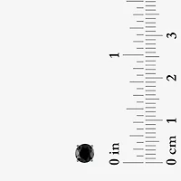 Womens 1/8 CT. Natural Black Diamond 10K White Gold 3.3mm Round Single Earring