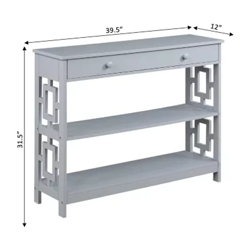 Convenience Concepts Town Square 1-Drawer Console Table