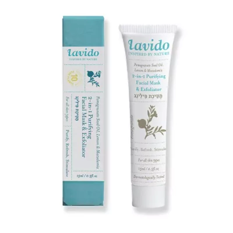 Lavido Two In One Purifying Mask And Exfoliator Travel Size 15ml