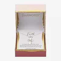 Footnotes Womens Cubic Zirconia Sterling Silver Cross Heart 16 Inch Pendant Necklace