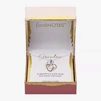 Footnotes Grandma Womens Cubic Zirconia Sterling Silver Heart 16 Inch Pendant Necklace