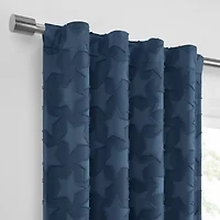 Under the Stars Kids Hayden Clip Star Rod Pocket Back Tab Energy Saving 100% Blackout Single Curtain Panel