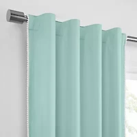 Under the Stars Kids Hayden Pompom Rod Pocket Back Tab Energy Saving 100% Blackout Single Curtain Panel