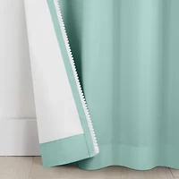 Under the Stars Kids Hayden Pompom Rod Pocket Back Tab Energy Saving 100% Blackout Single Curtain Panel