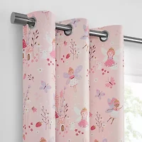 Under the Stars Kids Hayden Fairy Grommet Top Energy Saving 100% Blackout Single Curtain Panel