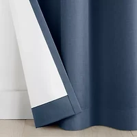 Under the Stars Kids Hayden Textured Grommet Top Energy Saving 100% Blackout Single Curtain Panel