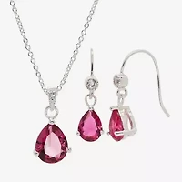 Sparkle Allure Womens Cubic Zirconia Pure Silver Over Brass Hypoallergenic 2-pc. Jewelry Set