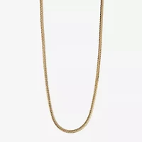 14K Gold Hollow Herringbone Chain Necklace