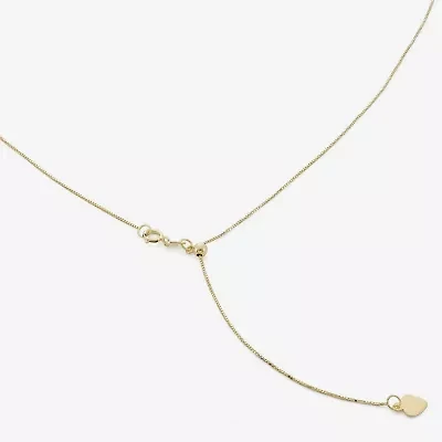 Womens 10K Gold 22 Inch Box Chain Necklace